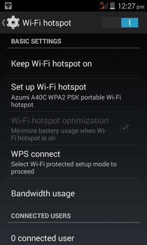 Your phone is now set up for use as a modem