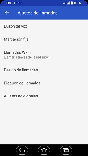 Seleccione Buzón de voz