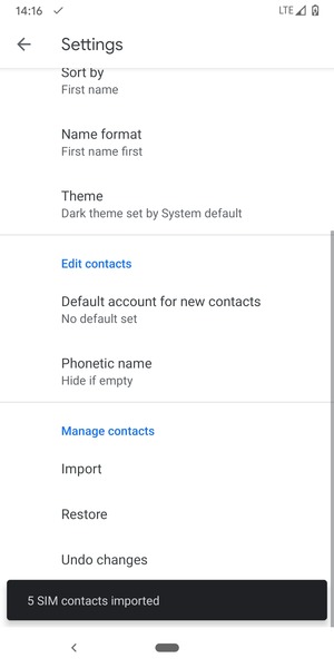 Your contacts will be saved to your Google account and saved to your phone the next time Google is synced.