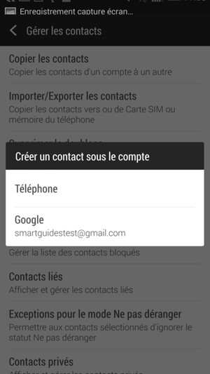 Sélectionnez Google