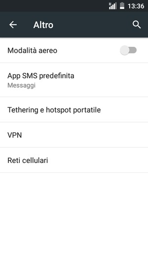 Seleziona Reti cellulari