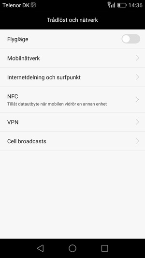 Välj Mobilnätverk