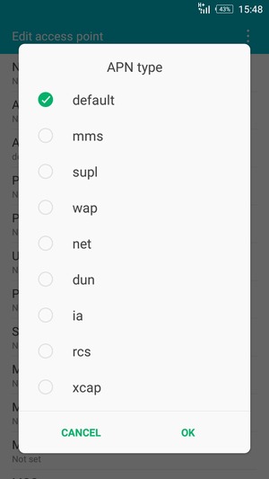 Check the default checkbox and select OK