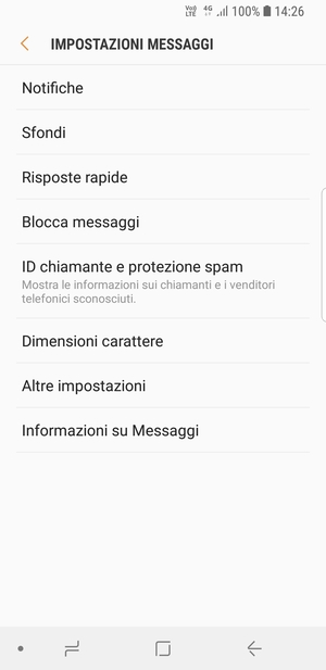 Seleziona Altre impostazioni