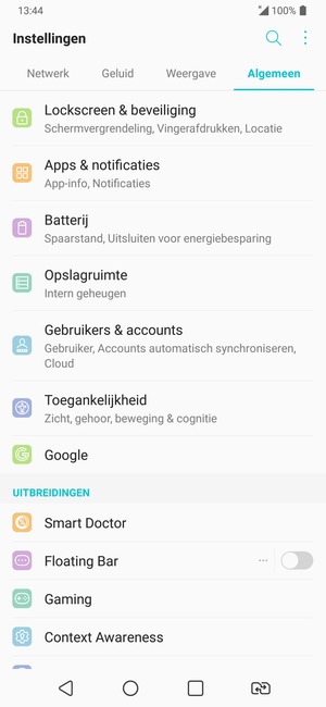 Selecteer Gebruikers & accounts