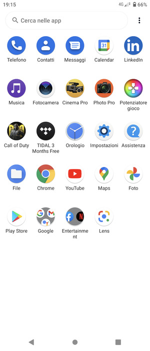 Seleziona Impostazioni