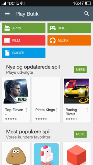 Vælg Søg-knappen