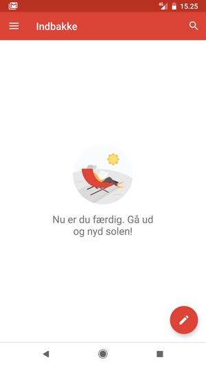 Din Gmail er klar til brug