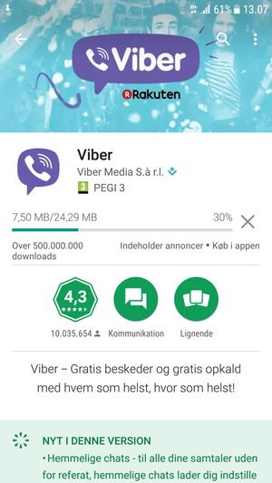Afvent at installeringen er afsluttet