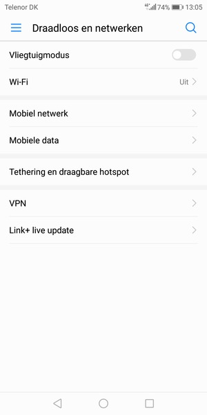 Selecteer Mobiel netwerk