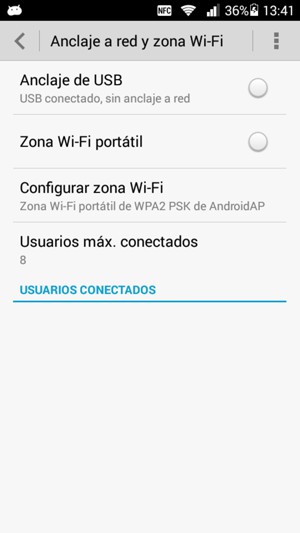 Seleccione Configurar zona Wi-Fi