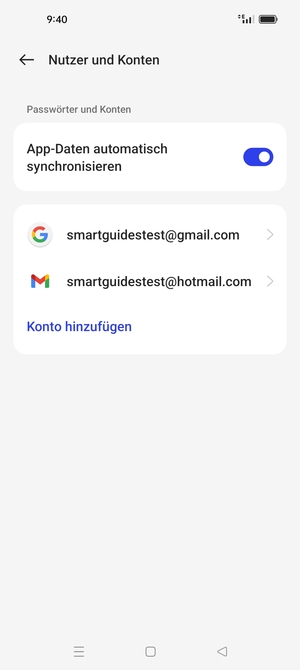 Wählen Sie Ihr Google Konto
