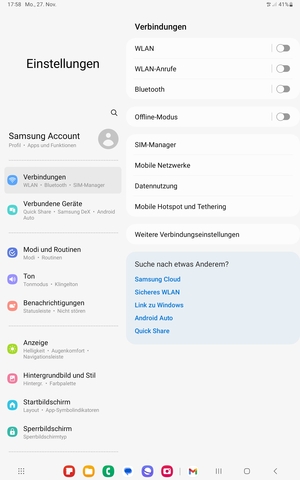 Wählen Sie Verbindungen