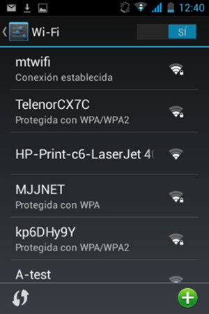 Ahora está conectado a la red Wi-Fi