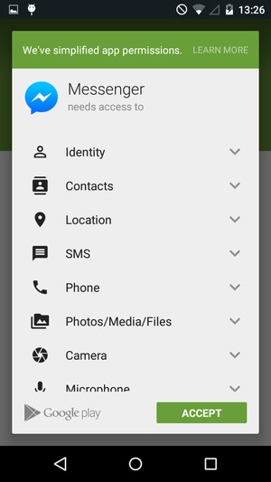 Select ACCEPT