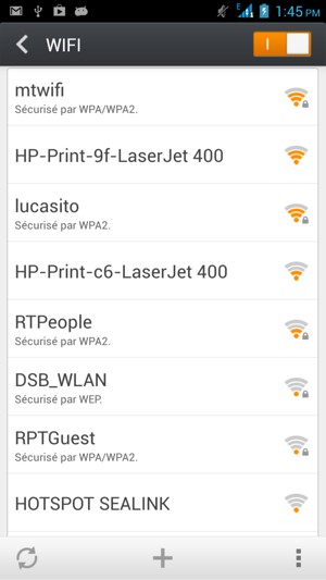 Activez WIFI. Sélectionnez le réseau sans fil auquel vous souhaitez vous connecter.