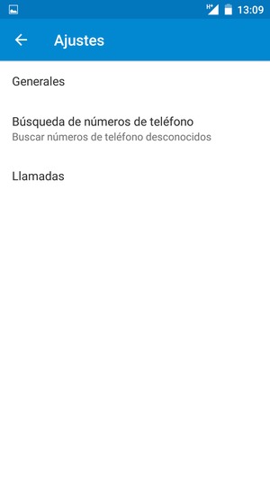 Seleccione Llamadas
