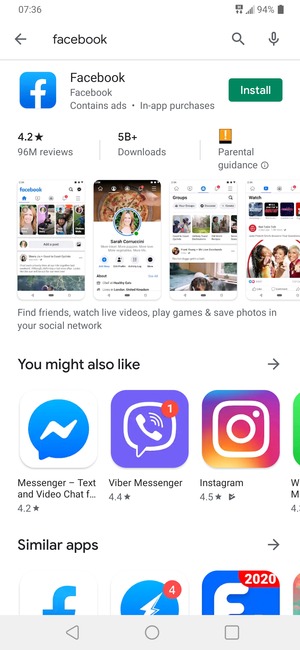 Select the app