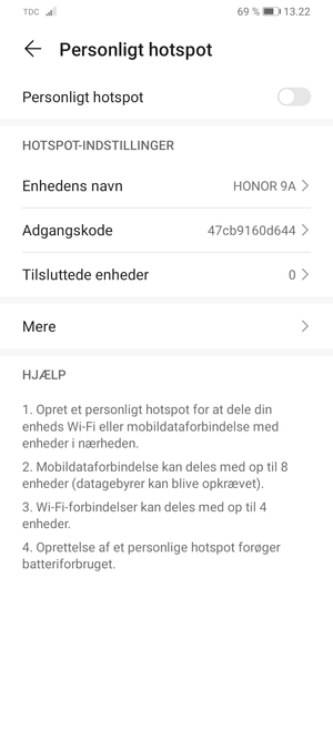 Vælg Adgangskode