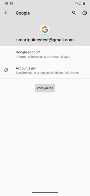 Selecteer Accountsync
