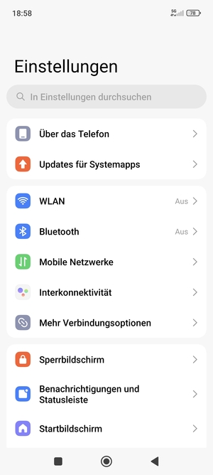 Wählen Sie Mobile Netzwerke