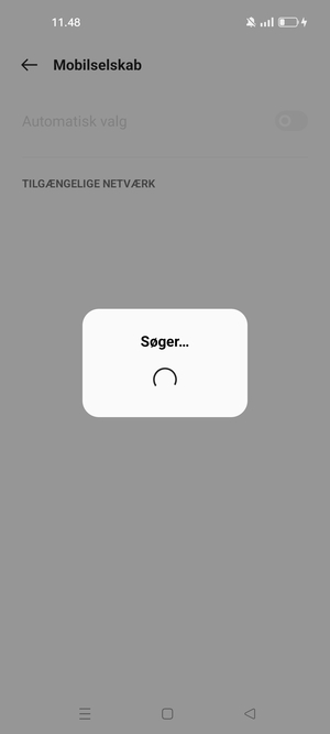 Afvent at søgningen er afsluttet