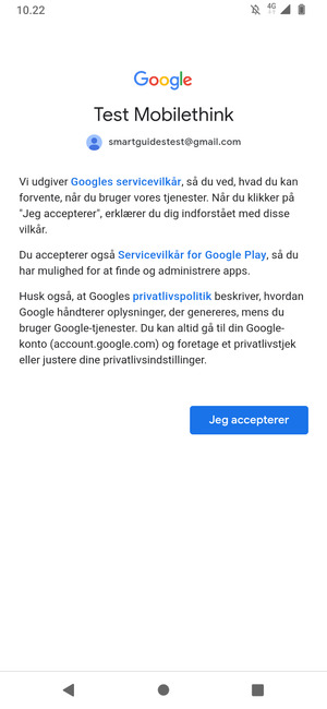 Vælg Jeg accepterer