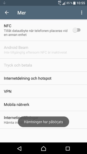 Vänta på att nedladdningen avslutas