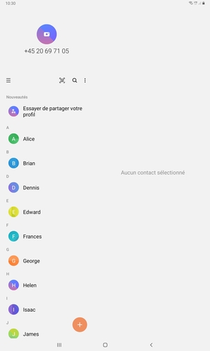 Sélectionnez le bouton du Menu
