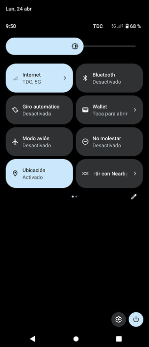 Desactive Ubicación