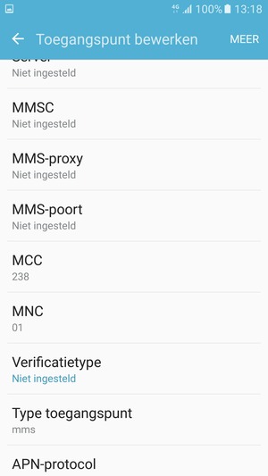 Selecteer MEER