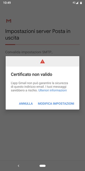 Seleziona MODIFICA IMPOSTAZIONI