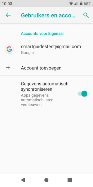 Selecteer uw Google-account