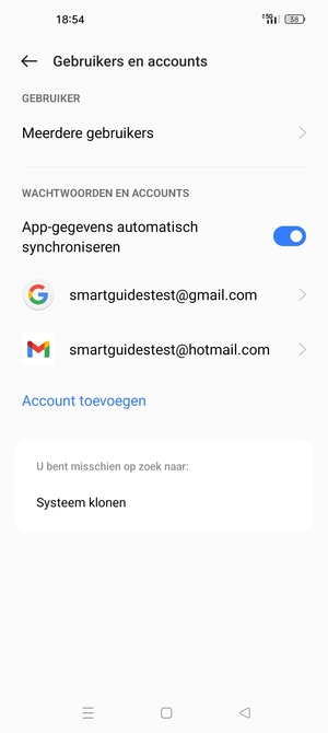 Selecteer uw Google-account
