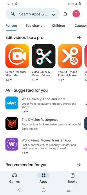 Select the Search bar