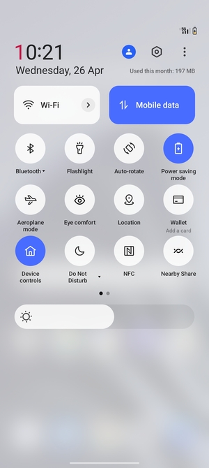 Turn Power saving mode on