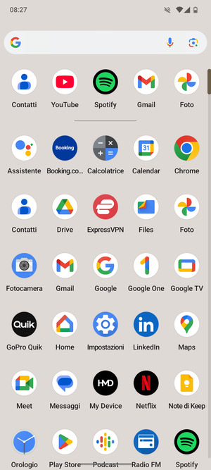 Seleziona Impostazioni