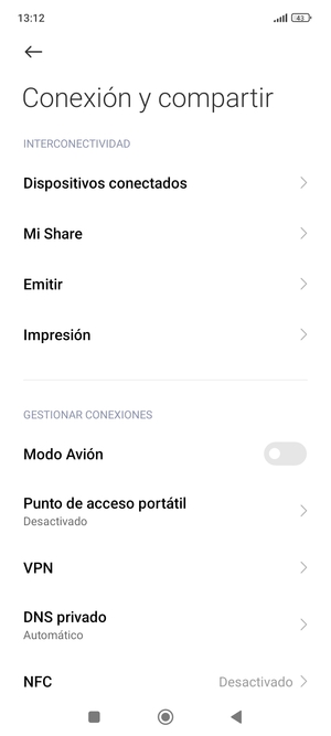 Seleccione Punto de acceso portátil