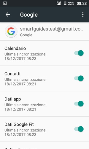 Seleziona il tasto Menu