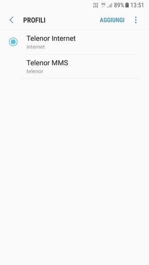 Seleziona il tasto Menu