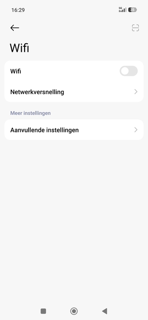Schakel Wifi in