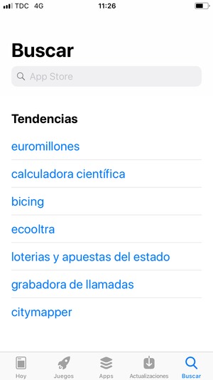 Seleccione la barra de Búsqueda