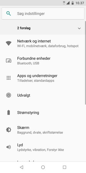 Vælg Netværk og internet