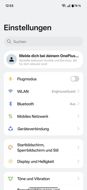 Wählen Sie Mobiles Netzwerk