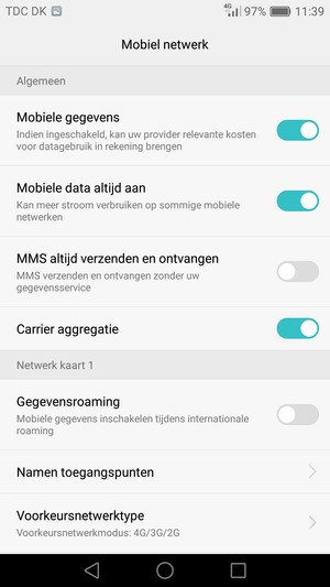 Selecteer Namen toegangspunten