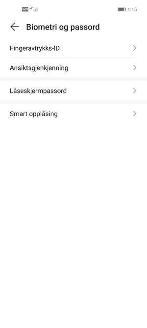 Velg Låseskjermpassord