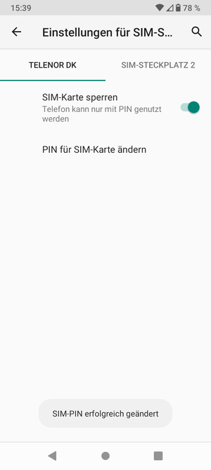 Ihre PIN der SIM-Karte wurde geändert