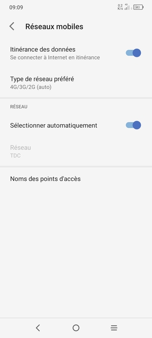 Activer ou désactiver Itinérance des données