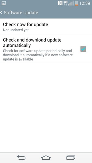 Select Check now for update