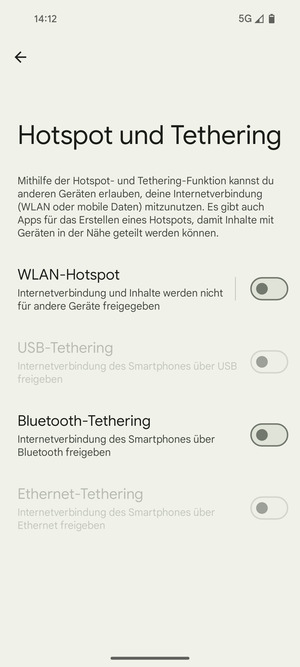 Wählen Sie WLAN-Hotspot